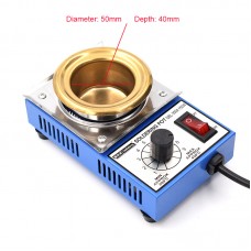 DBL-350A 150W Lead-Free Soldering Pot Small Round Solder Pot Titanium Plating Tin Furnace 50mm/2"