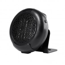 900W Mini Air Heater Small Room Heater Winter Warmer Fan w/ Remote Controller Long Cable Stand Black