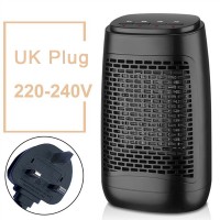 YND-1200S Electric Air Heater 1200W Household Bathroom Mini Space Heater Buttons Control UK Plug