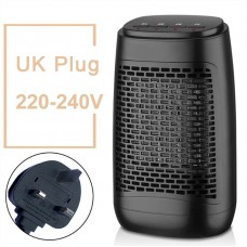 YND-1200S Electric Air Heater 1200W Household Bathroom Mini Space Heater Buttons Control UK Plug