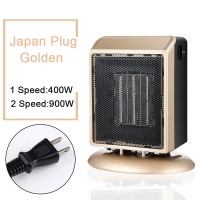 YND-900 Mini Space Heater 900W Electric Heater Fan Bathroom PTC Ceramic Heater Japan Plug Golden