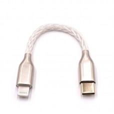 10cm/3.9" Portable DAC Headphone Amplifier OTG Cable Audio Cable For Type-C To Lightning
