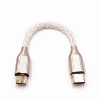 10cm/3.9" Portable DAC Headphone Amplifier OTG Cable Audio Cable For Type-C To Micro
