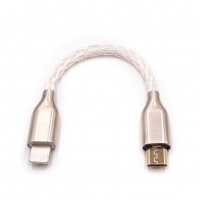 10cm/3.9" Portable DAC Headphone Amplifier OTG Cable Audio Cable For Micro To Lightning