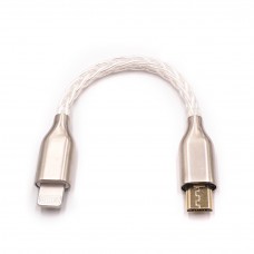 10cm/3.9" Portable DAC Headphone Amplifier OTG Cable Audio Cable For Micro To Lightning