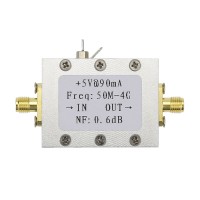 0.05-4GHz Broadband Amplifier Ultra Low Noise Amplifier LNA Module CNC Shell Input -110DBm NF 0.6DB