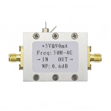 0.05-4GHz Broadband Amplifier Ultra Low Noise Amplifier LNA Module CNC Shell Input -110DBm NF 0.6DB