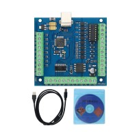 4 Axis MACH3 CNC Breakout Board USB Stepper Motion Controller Card 12-24V 100KHz +USB Cale+CD