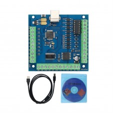 4 Axis MACH3 CNC Breakout Board USB Stepper Motion Controller Card 12-24V 100KHz +USB Cale+CD