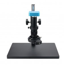 34MP 2K Industrial Microscope Camera Stand Kit w/ 180X C-Mount Lens 60 LED Ring Light For PCB Repair