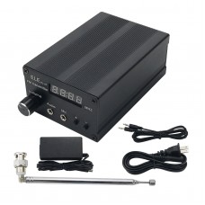 5W Stereo FM Transmitter Wireless Radio Transmitter Power Adjustable w/ Telescopic Antenna Audio Cable