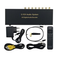 RH-688X 5.1CH Audio Decoder Bluetooth 5.0 Digital Audio System HDMI Optical Fiber Coaxial Sound Card 