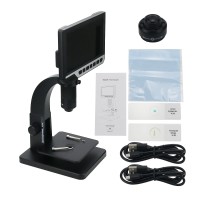 Inskam315 2000X 12MP Digital Microscope Magnifier 7" IPS Screen Two Lens For PCB Repair Jewelry