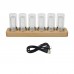 6-Digit LED Glow Tube Alarm Solid Wood Nixie Tube Alarm Clock Assembled Gift Sweet Home Decor