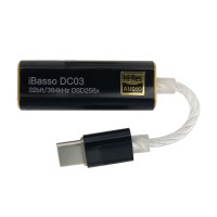 iBasso DC03 DAC Headphone Amplifier Type-C To 3.5MM Phone Headphone Cable External Sound Card Black