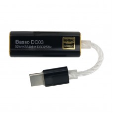 iBasso DC03 DAC Headphone Amplifier Type-C To 3.5MM Phone Headphone Cable External Sound Card Black