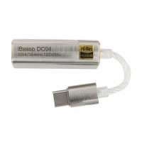 iBasso DC04 Headphone Amplifier DAC Type-C To 4.4MM Phone HiFi Headphone External Sound Card Silver