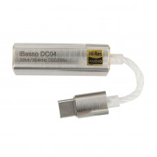 iBasso DC04 Headphone Amplifier DAC Type-C To 4.4MM Phone HiFi Headphone External Sound Card Silver