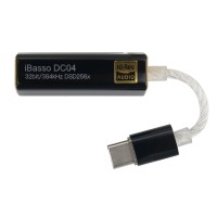 iBasso DC04 Headphone Amplifier DAC Type-C To 4.4MM Phone HiFi Headphone External Sound Card Black