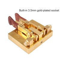 JCR-76 Automatic Morse Telegraph Key Two Paddle Copper For Shortwave CW Amateur Radio Walkie-Talkie