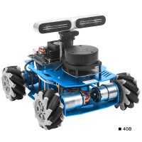 ROS Robot Mecanum Car SLAMTEC A1 Standard Version + Depth Camera + For Raspberry Pi 4B 4GB
