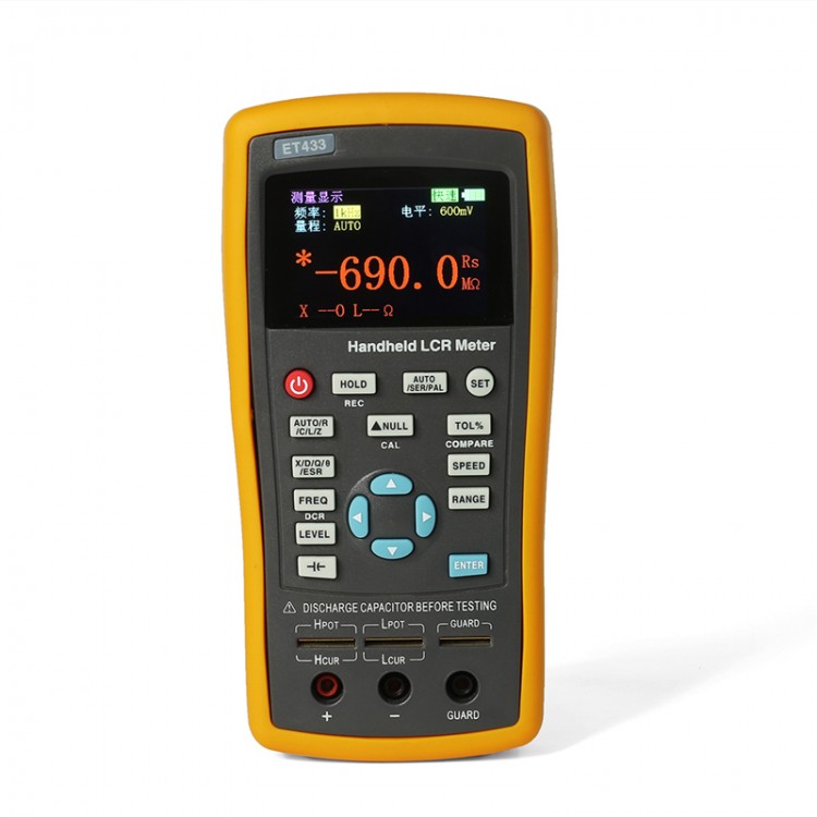 ET433 Handheld LCR Meter LCR Tester Capacitance Inductance Meter 100KHz