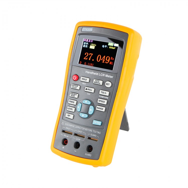 ET430B Handheld LCR Meter LCR Tester Capacitance Inductance Meter 10KHz Frequency Accuracy 0.3