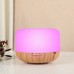 500ML Air Humidifier Mini Humidifier Aroma Diffuser Essential Oil Diffuser Wood Grain 7-Color Change