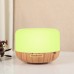 500ML Air Humidifier Mini Humidifier Aroma Diffuser Essential Oil Diffuser Wood Grain 7-Color Change