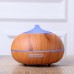 500ML Woodgrain Aroma Diffuser Ultrasonic Smart Desktop Home Air Purifier Humidifier 7-Color Light
