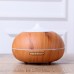 500ML Woodgrain Aroma Diffuser Ultrasonic Smart Desktop Home Air Purifier Humidifier 7-Color Light