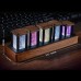 RGB Clock LED Pseudo Glow Tube Clock Black Walnut Wood DIY Kit Wonderful Birthday Present For Friend