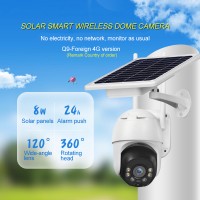 2MP Wireless Solar Camera Outdoor Dome Camera HD PTZ Security Camera Waterproof Q9-4G Version