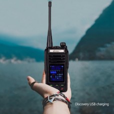 VR-N75 Splashproof Walkie Talkie Handheld Transceiver GPS Display Position w/ USB Battery For Travel Rescue