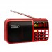 KK-16 Portable MP3 Music Player Mini FM Radio Stereo Speaker LED Flashlight Support U Disk TF Card