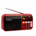 KK-16 Portable MP3 Music Player Mini FM Radio Stereo Speaker LED Flashlight Support U Disk TF Card