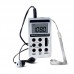 HRD-103 AM FM Radio Mini Radio Portable Pocket Radio Rechargeable USB Port LCD Display Silver Gray
