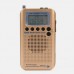 HRD-737 Air Band Radio Receiver Full Band Radio Alarm Clock VHF Multiband Radio LCD Backlight Golden