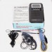 HRD-737 Air Band Radio Receiver Full Band Radio Alarm Clock VHF Multiband Radio LCD Backlight Black