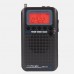 HRD-737 Air Band Radio Receiver Full Band Radio Alarm Clock VHF Multiband Radio LCD Backlight Black