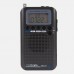 HRD-737 Air Band Radio Receiver Full Band Radio Alarm Clock VHF Multiband Radio LCD Backlight Black
