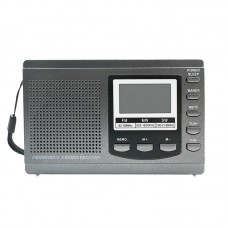 HRD-310 Full Band Radio Clock Portable Stereo Radio DSP Receiver FM MW SW For Listening Tests Gray