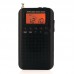 HRD-104 Portable AM FM Radio Mini Radio Two Band Digital Clock Radio Timing With Loudspeaker Black