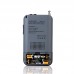 HRD-104 Portable AM FM Radio Mini Radio Two Band Digital Clock Radio Timing With Loudspeaker Gray