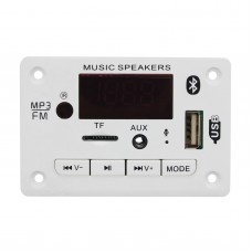 12V Bluetooth 5.0 Decoder MP3/WMA/WAV/FLAC/APE Audio Decoding Board w/ Recording Hands-free Calling