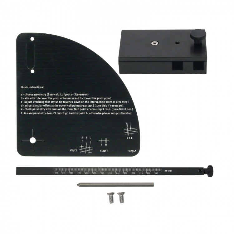 Vinyl LP Turntable Alignment Protractor Tool For Turntable Phono Record