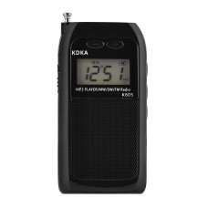 K-605 Mini MP3 Player Full Band Radio FM MW SW Stereo Radio Digital Radio With Loudspeaker