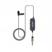 1.5M/4.9FT LM1 Collar Mic Collar Microphone Noise Reduction Earphone Monitor For Phone SLR Camera