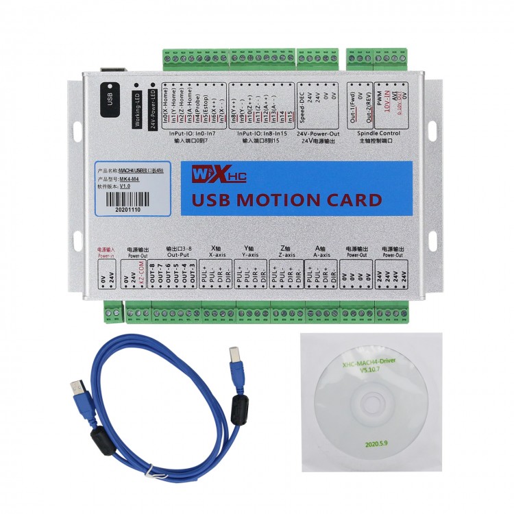 Mach4 CNC 6 Axis Motion Control Card Breakout Board for Machine Centre 2MHz X