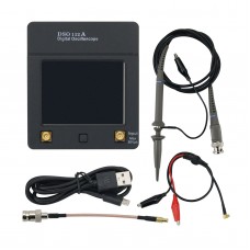 DSO112A Handheld Digital Oscilloscope 2MHz 5Msps TFT Touch Screen with BNC-Clip Cable BNC Probe 
